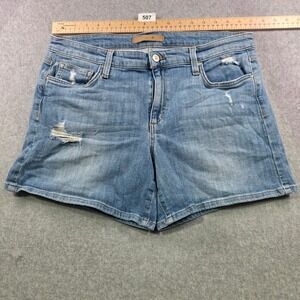 Joes Jeans Rolled Short Womens Size 31 Light Wash Distressed Denim Shorts CL138M